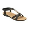 Black Bettina Flat Open-Toe Sandals | Lotus -Lotus Shoes Sale black bettina flat open toe sandals lotus p13196 31693 medium