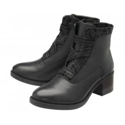 Black Floral-Print Leather Boston Ankle Boots | Lotus -Lotus Shoes Sale black floral print leather boston ankle boots lotus p13358 31933 medium