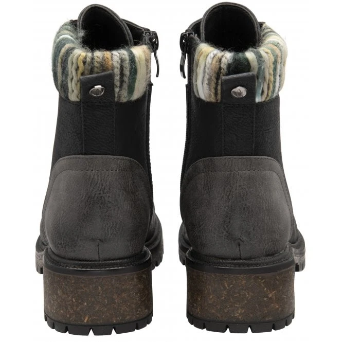 Black Hickory Zip-Up Ankle Boots | Lotus 5 Black Hickory Zip-Up Ankle Boots | Lotus - Image 3