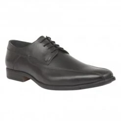 Black Holgate Leather Lace-Up Shoes | Lotus