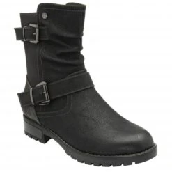 Black Jamila Zip-Up Ankle Boots | Lotus