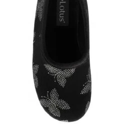 Black Jessie Full Shoe Slippers | Lotus -Lotus Shoes Sale black jessie full shoe slippers lotus p13123 31001 medium