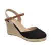 Black Katie Espadrille Wedge Shoes | Lotus
