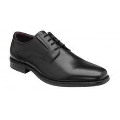 Black Leather Chesham Lace-Up Derby Shoes | Lotus
