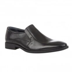 Black Leather Gerald Loafers | Lotus