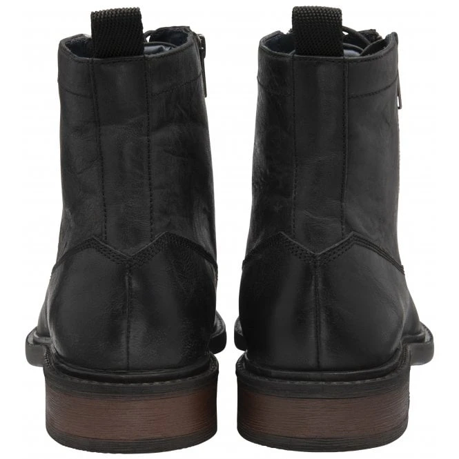 Black Leather Harry Zip-Up Ankle Boots | Lotus 5 Black Leather Harry Zip-Up Ankle Boots | Lotus - Image 3