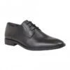 Black Leather Ivan Lace-Up Derby Shoes | Lotus