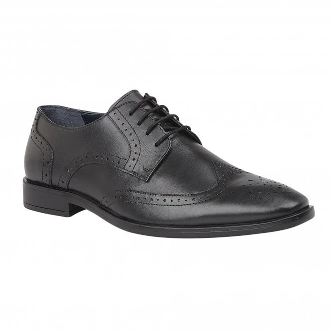 Black Leather Milton Lace-Up Brogues | Lotus 3 Black Leather Milton Lace-Up Brogues | Lotus