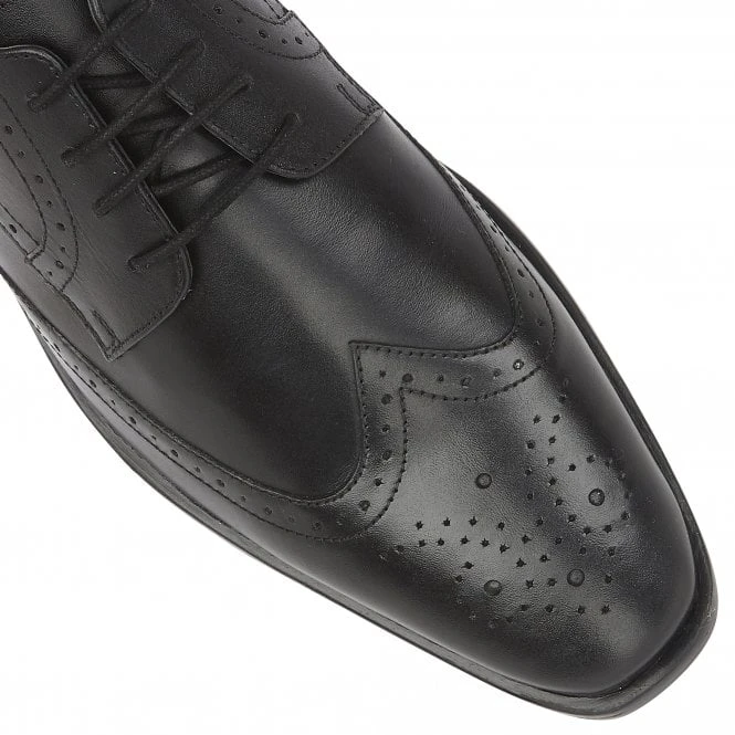 Black Leather Milton Lace-Up Brogues | Lotus 6 Black Leather Milton Lace-Up Brogues | Lotus - Image 4