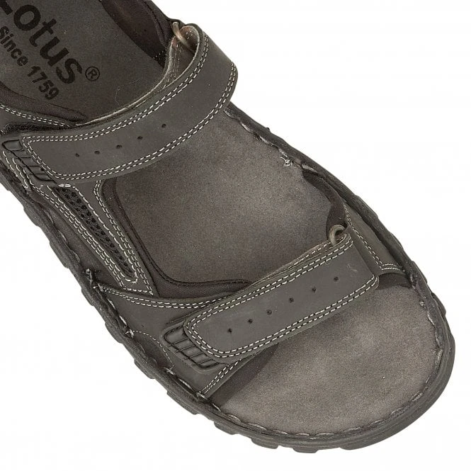 Black Leather Noah Strap Sandals | Lotus 6 Black Leather Noah Strap Sandals | Lotus - Image 4