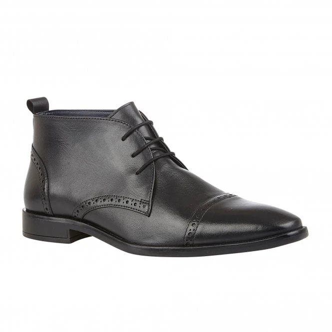 Black Leather Norris Lace-Up Boots | Lotus 3 Black Leather Norris Lace-Up Boots | Lotus