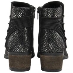 Black Leather & Snake-Print Etta Zip-Up Ankle Boots | Lotus -Lotus Shoes Sale black leather snake print etta zip up ankle boots lotus p13359 32098 medium