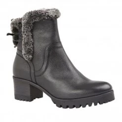 Black Leather Suzy Ankle Boots | Stressless By Lotus