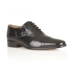 Black Leather Westminster Shoes | Rombah Wallace