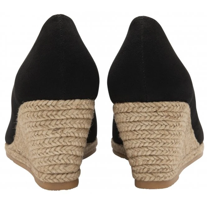 Black Microfibre Giselle Wedge Shoes | Lotus 5 Black Microfibre Giselle Wedge Shoes | Lotus - Image 3