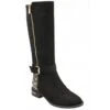Black Microfibre & Snake-Print Harper Knee High Boots | Lotus -Lotus Shoes Sale black microfibre snake print harper knee high boots lotus p13385 32140 medium