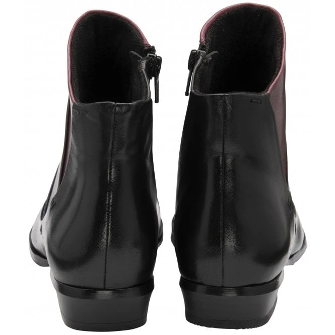 Black Multi-Leather Bethan Zip-Up Ankle Boots | Lotus 5 Black Multi-Leather Bethan Zip-Up Ankle Boots | Lotus - Image 3