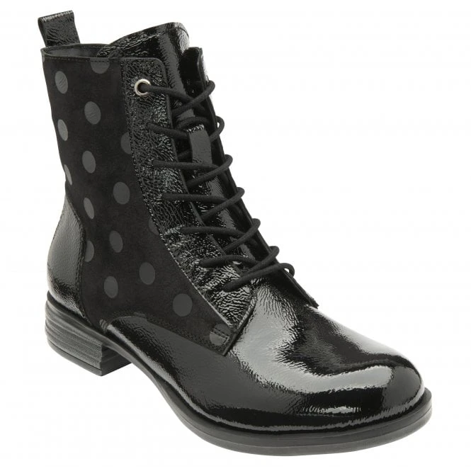 Black Patent Leather Hawaii Ankle Boots | Lotus 3 Black Patent Leather Hawaii Ankle Boots | Lotus