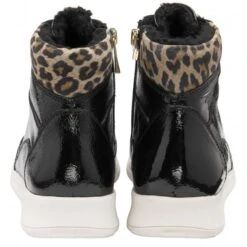 Black Patent Leather & Leopard-Print Saskia High Top Trainers | Stressless By Lotus -Lotus Shoes Sale black patent leather leopard print saskia high top trainers stressless by lotus p13354 32366 medium