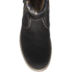 Black Sandy Zip-Up Ankle Boots | Lotus -Lotus Shoes Sale black sandy zip up ankle boots lotus p13353 32355 medium