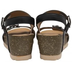 Black & Snake-Print Leather Brynlee Open-Toe Wedge Sandals | Lotus -Lotus Shoes Sale black snake print leather brynlee open toe wedge sandals lotus p13663 32703 medium