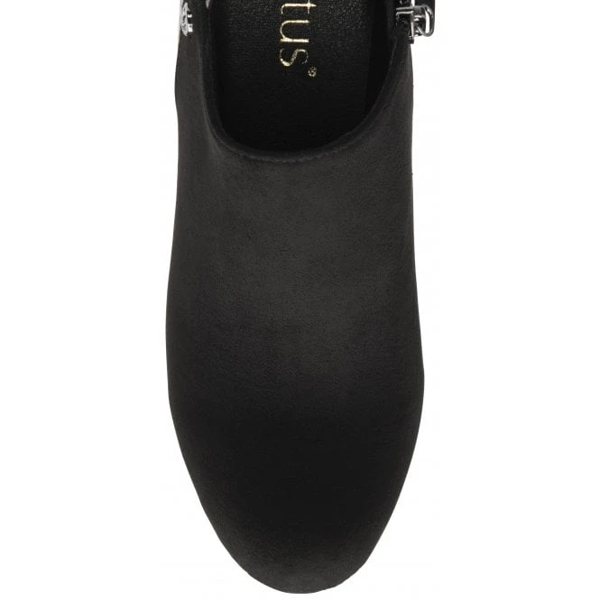 Black & Snake-Print Ramona Heeled Shoe-Boots | Lotus 6 Black & Snake-Print Ramona Heeled Shoe-Boots | Lotus - Image 4