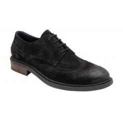 Black Suede Dunford Lace-Up Brogues | Lotus