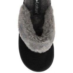 Black Suede Eldora Mule Slippers | Lotus -Lotus Shoes Sale black suede eldora mule slippers lotus p13534 32087 medium
