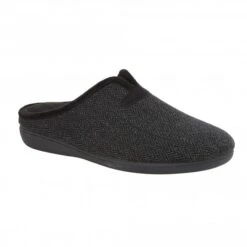 Black Textile Albert Slippers | Lotus