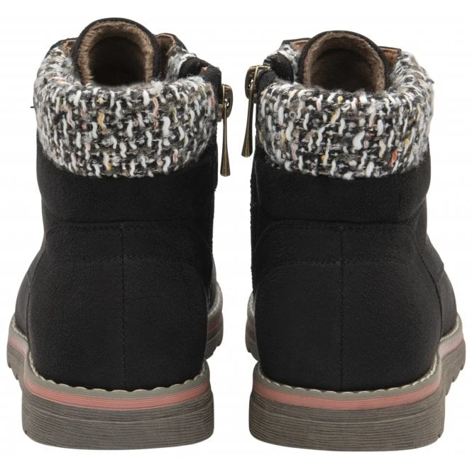 Black Textile Cedar Ankle Boots | Lotus 5 Black Textile Cedar Ankle Boots | Lotus - Image 3