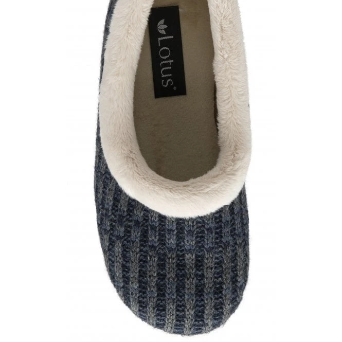 Blue Dolores Full Shoe Slippers | Lotus 6 Blue Dolores Full Shoe Slippers | Lotus - Image 4