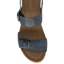 Blue & Snake-Print Leather Brynlee Open-Toe Wedge Sandals | Lotus -Lotus Shoes Sale blue snake print leather brynlee open toe wedge sandals lotus p13662 32696 medium