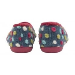 Blue Zoe Textile Pom-Pom Slippers | Lotus -Lotus Shoes Sale blue zoe textile pom pom slippers lotus p13130 31052 medium