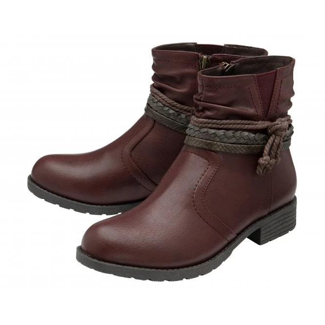 Bordo Dana Zip-Up Ankle Boots | Lotus 4 Bordo Dana Zip-Up Ankle Boots | Lotus - Image 2