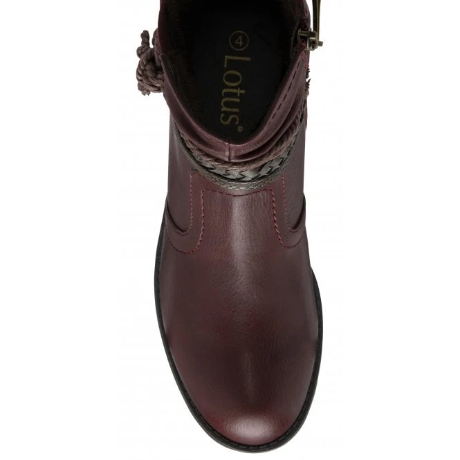 Bordo Dana Zip-Up Ankle Boots | Lotus 6 Bordo Dana Zip-Up Ankle Boots | Lotus - Image 4