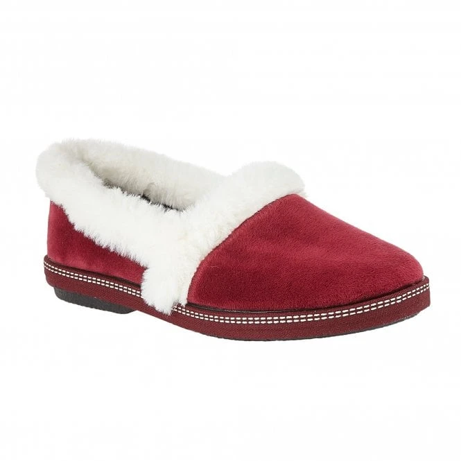 Bordo Greta Textile Slippers | Lotus 3 Bordo Greta Textile Slippers | Lotus