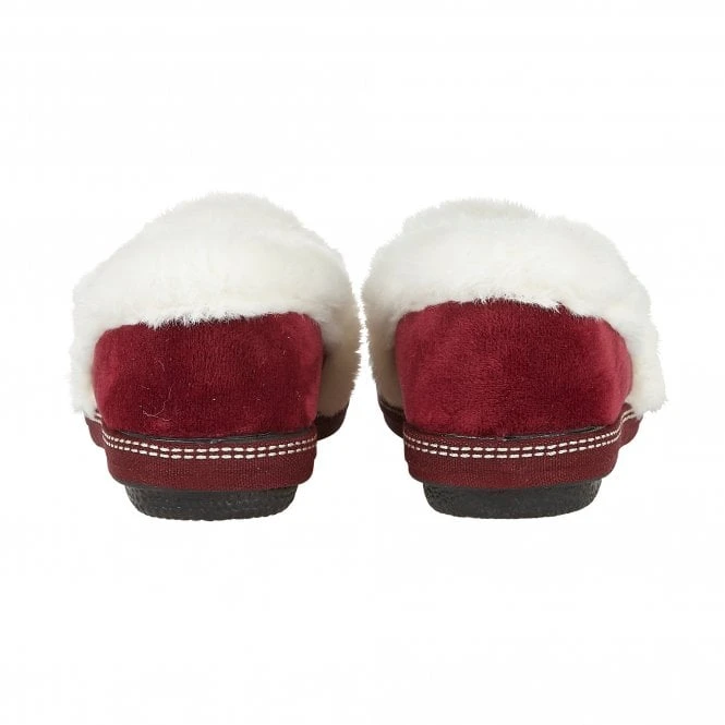 Bordo Greta Textile Slippers | Lotus 5 Bordo Greta Textile Slippers | Lotus - Image 3
