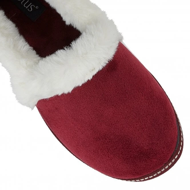 Bordo Greta Textile Slippers | Lotus 6 Bordo Greta Textile Slippers | Lotus - Image 4