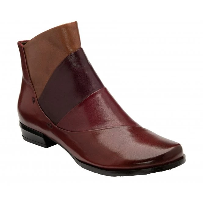 Bordo Multi-Leather Bethan Zip-Up Ankle Boots | Lotus 3 Bordo Multi-Leather Bethan Zip-Up Ankle Boots | Lotus