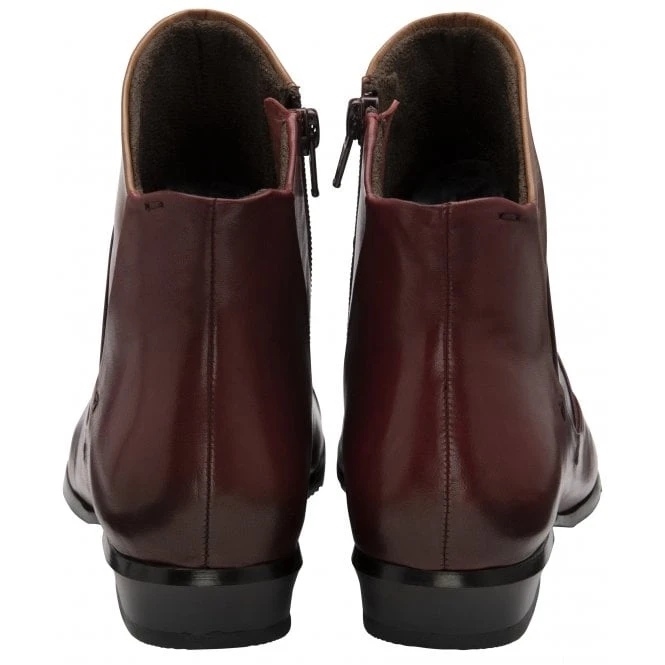Bordo Multi-Leather Bethan Zip-Up Ankle Boots | Lotus 5 Bordo Multi-Leather Bethan Zip-Up Ankle Boots | Lotus - Image 3