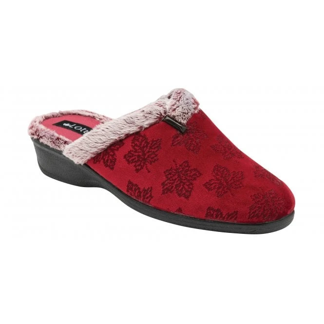 Bordo Polly Mule Slippers | Lotus 3 Bordo Polly Mule Slippers | Lotus