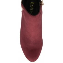 Bordo Textile Cassandra Heeled Ankle Boots | Lotus -Lotus Shoes Sale bordo textile cassandra heeled ankle boots lotus p13444 31955 medium