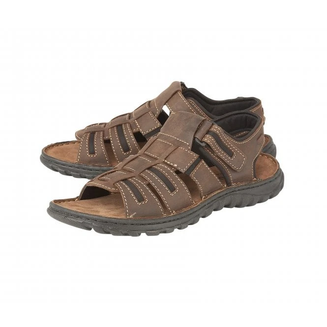Brown Leather Dylan Open-Toe Sandals | Lotus 4 Brown Leather Dylan Open-Toe Sandals | Lotus - Image 2