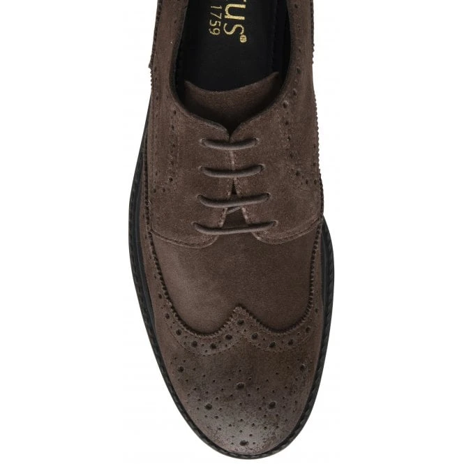 Brown Suede Dunford Lace-Up Brogues | Lotus 6 Brown Suede Dunford Lace-Up Brogues | Lotus - Image 4
