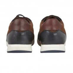 Brown Textile & Navy Leather Barrie Trainers | Lotus -Lotus Shoes Sale brown textile navy leather barrie trainers lotus p12860 29713 medium