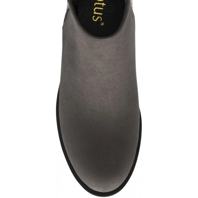 Grey & Black Snake-Print Anneka Ankle Boots | Lotus 6 Grey & Black Snake-Print Anneka Ankle Boots | Lotus - Image 4