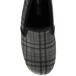 Grey Check Textile Ralf Full Shoe Slippers | Lotus 9 Grey Check Textile Ralf Full Shoe Slippers | Lotus -Lotus Shoes Sale grey check textile ralf full shoe slippers lotus p13152 31081 medium