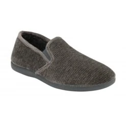 Grey Velour Sheldon Slippers | Lotus