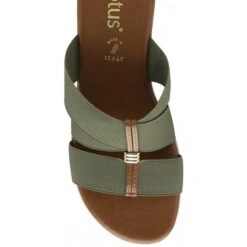 Khaki Guiseppina Wedge Mule Sandals | Lotus -Lotus Shoes Sale khaki guiseppina wedge mule sandals lotus p13251 31328 medium