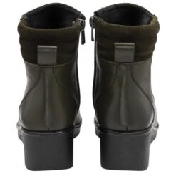 Khaki Leather & Suede Delphine Wedge Ankle Boots | Lotus -Lotus Shoes Sale khaki leather suede delphine wedge ankle boots lotus p13464 32054 medium